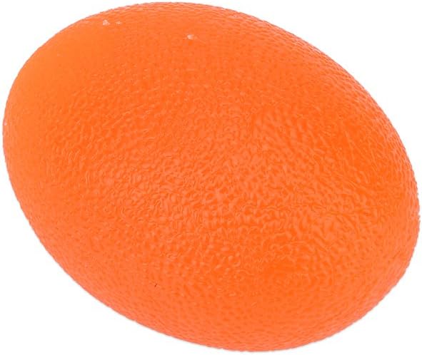 Egg Shaped Grip Ball, Silicone Massage Therapy Grip Ball for Wrist Finger Strength Exercise Stress Relief(Orange 20)