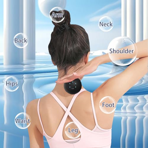 JIEJUNJIE Vibrating Massage Ball with 5-Speed Mode for Muscle Recovery, Myofascial Release - Deep Tissue Massage Ball for ...