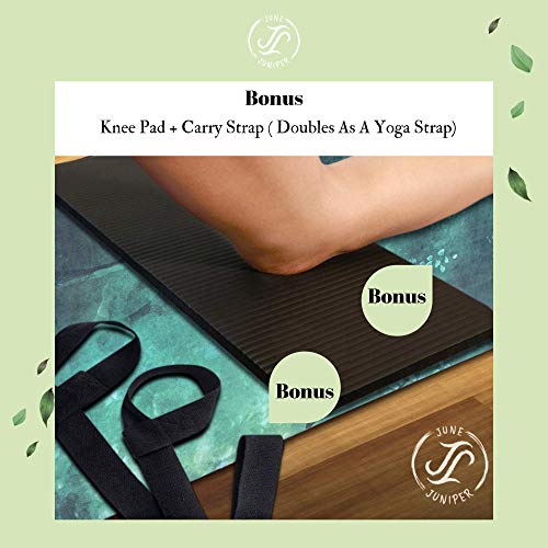 June & Juniper Travel Yoga Mat Foldable Lightweight - Thin Light Non-Slip Travel Yoga Mat Eco
