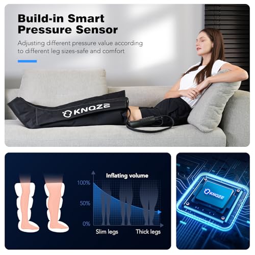 KNQZE Air Compression Recovery System, Foot and Full Leg Recovery Boots with Dynamic Pressure for Fast Therapy, Profession...