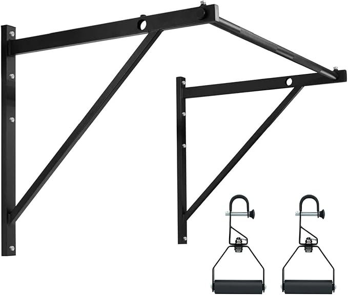 Yes4All Heavy Duty Wall Mounted Pull Up Bar – Multi-Grip Ceiling Strength/Joist Mount/Chin-Up Bar for Home Gym Portable
