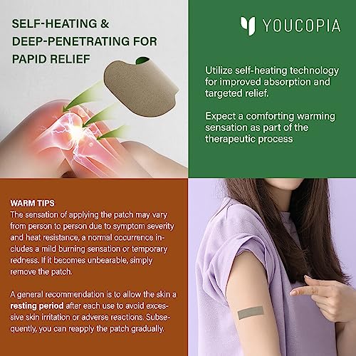 Knee Relief Patches: Knee Patches - Heat Patches for Joint Back Shoulder Neck - Herbal Patches for Knee - Wormwood Extract...