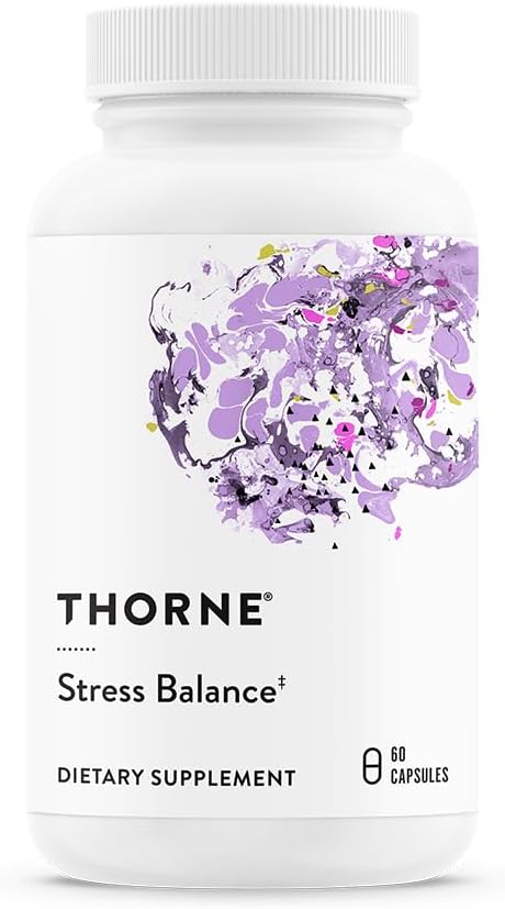 THORNE Stress Balance (Formerly Phytisone) - Adrenal Support Supplement with Vitamin C & Ashwagandha - Dairy-Free Health Support* - 60 Capsules - 30 Servings
