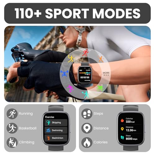Smart Watch for Men Women (Answer/Make Call), 1.95" Touch Screen Fitness Tracker with Heart Rate/Sleep Monitor, IP68 Water...