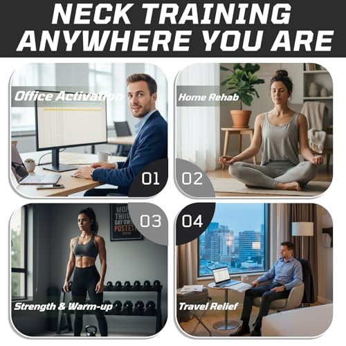 Neck Stretching Training Harness – Adjustable Chin Strap Headgear with Dual D-Rings for Neck Traction, Mobility, and Postu...
