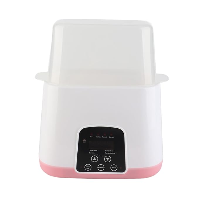 Asixxsix Baby Bottle Warmer for Breastmilk and Formula, 2 in 1 Fast Baby Milk Warmer Baby Food Defrost Heater, Accurate Temperature Control, Feeding Baby Essentials (US)