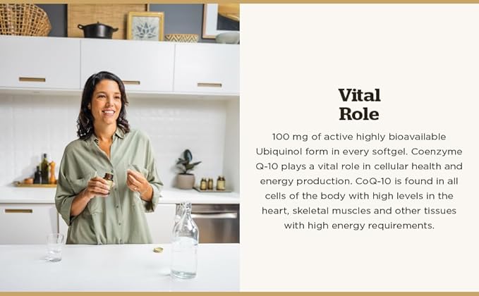 Solgar Ubiquinol 100 mg, 50 Softgels - Advanced Antioxidant Support - Reduced Coenzyme Q10 (CoQ-10) - Gluten Free, Dairy Free - 50 Servings, Standard Packaging