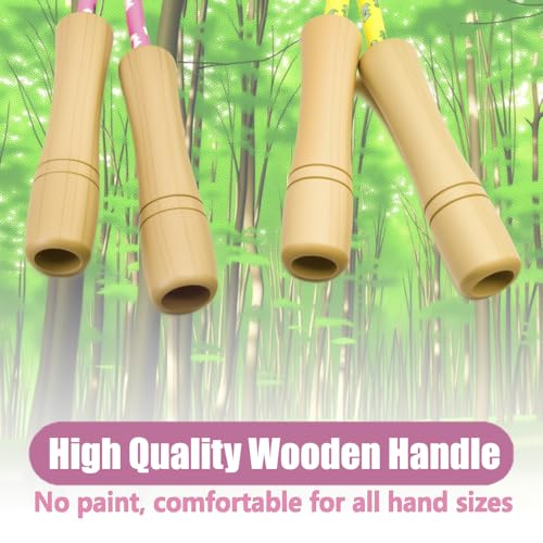 Homello Jump Rope for Kids - Wooden Handle - Adjustable Cotton Braided Fitness Skipping Rope for Toddler Fitness Workout E...