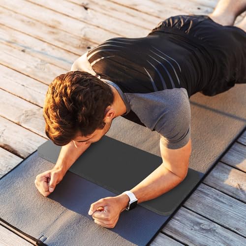 Yoga Knee Pad Cushion 0.8inch (20mm) Thick Yoga Mat with Carrier Strap for Pain Free Knees, Elbows, Wrists and Back, Worko...