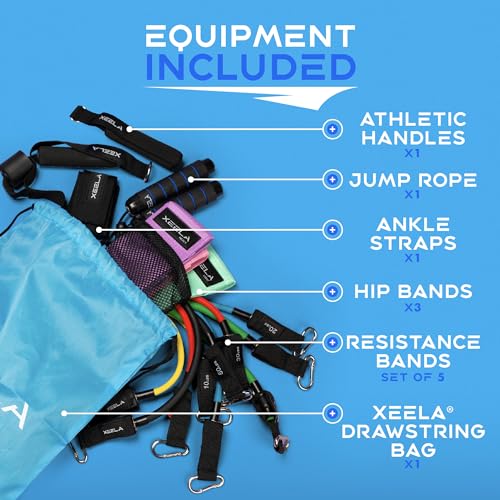 Xeela Full Body At Home Workout Equipment with 3-Month Digital Guide Included, Quality Portable Fitness Equipment with Jum...