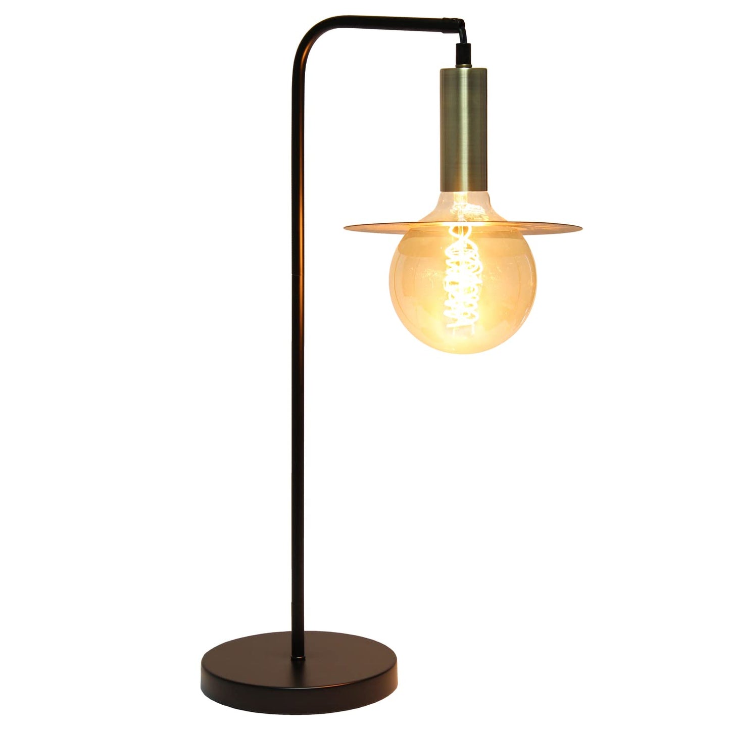 Simple Designs LT3341-BLK Table Lamp, Metal, Black, Modern Design