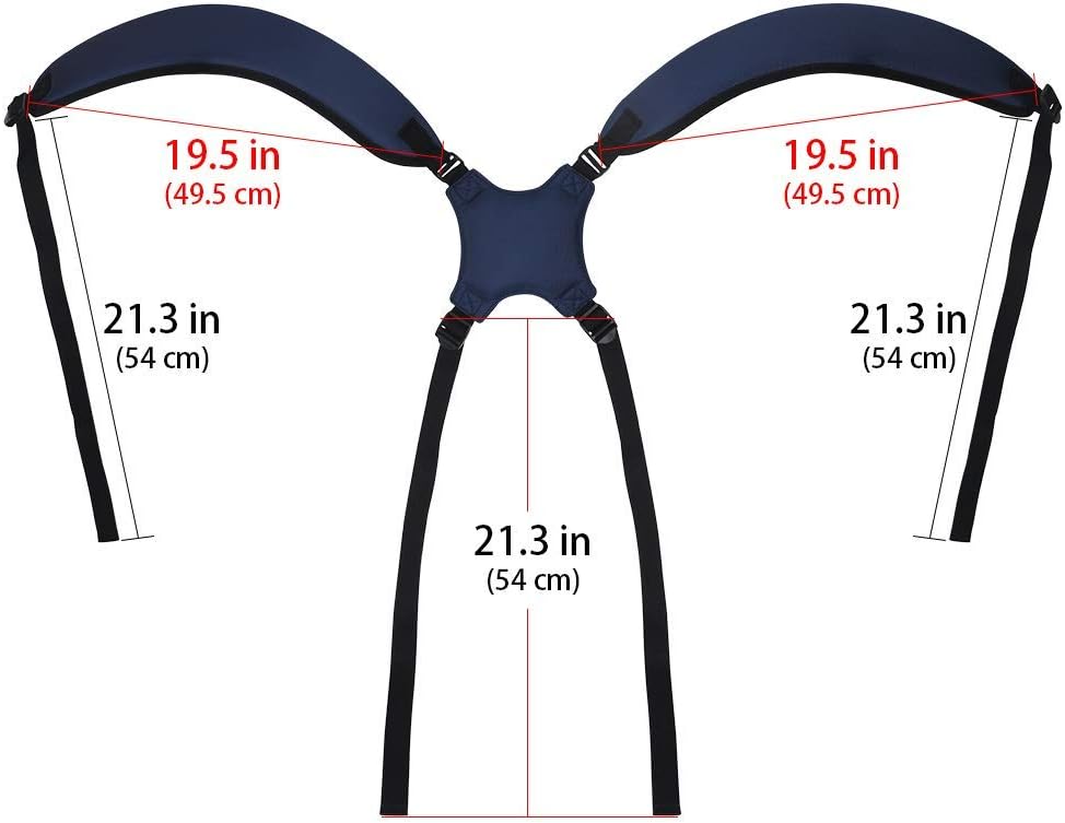Golf Bag Strap Replacement Comfort Double Shoulder Adjustable Strap Padded Golf Carrying Bag Strap