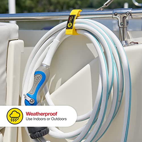 Quick-Straps by Wrap-It Storage – 9” (12-Pack) Black - Hook and Loop Straps for Hose and Cord Storage and Organization