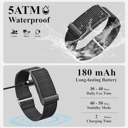 QYZHARYX Smart Bracelet,Health and Fitness Tracker,24/7 Heart Monitor & Sleep Tracker, Multi-Sport Tracker Wristband with ...