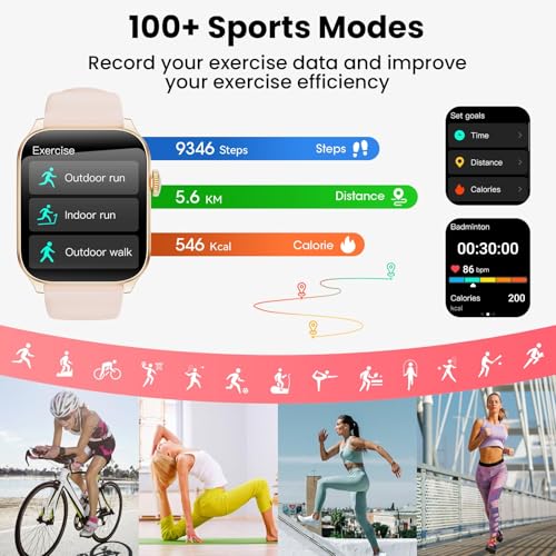 Smart Watches for Men Women, 1.91" HD Curve Screen Smartwatch (Answer/Make Call), Fitness Tracker with Heart Rate/Sleep Mo...