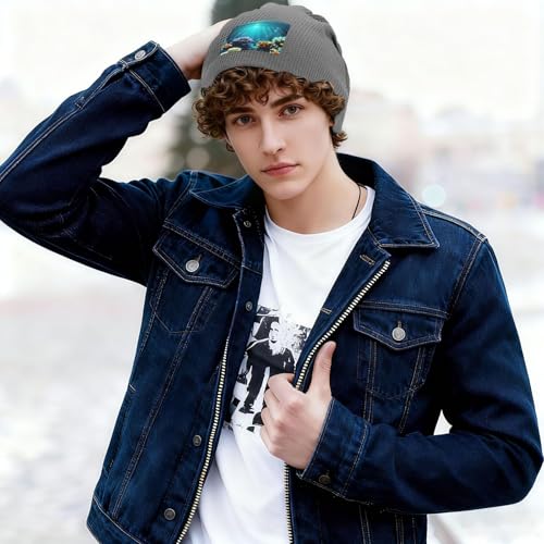 YANYU Underwater Scenery Print Lightweight Waffle Pullover Hat Men Women Winter Headwear Outdoor Camping Travel