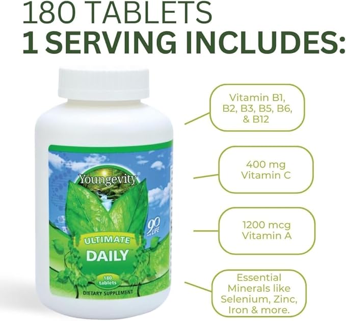 Youngevity Ultimate Daily Capsules 180 Count (Pack of 2)