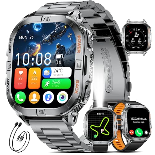 GPS Military Smart Watch for Men(Answer/Call), 2.13'' Smartwatch,60 Days Battery,6 Satellite Positioning/Compass,5 ATM Fit...