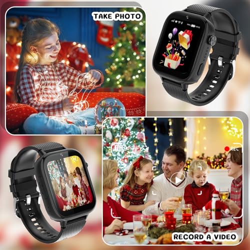 OKYUK 4G Kids Smart Watches Girls Gifts Age 3-12, Smart Watch for Kids with 47 Games, Two-Way Calling Feature, SOS Emergen...