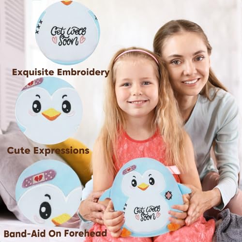 NIUBEHOHO Get Well Penguin Stuffed Animal - Get Well Soon Gifts Penguin Plush Heartwarming Design for Rehabilitation Kids'...