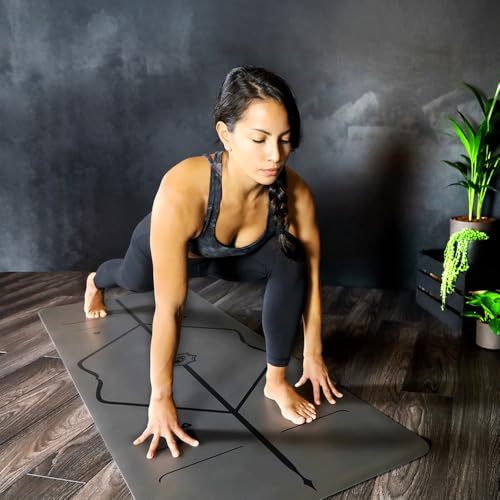 Liforme Original Yoga Mat – Free Yoga Bag Included - Patented Alignment System, Warrior-like Grip, Non-slip, Eco-friendly,...