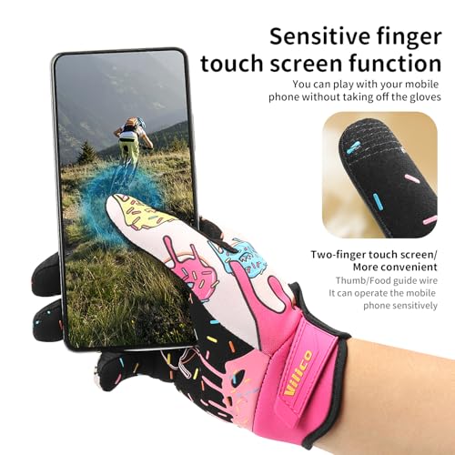Vilico Full-Finger Cycling Gloves for Men and Women – Adjustable Cycling Gloves for Outdoor Activities, Mountain Biking, w...