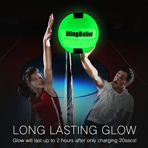 blingbelief Super Bright Glow in The Dark Baseball,Soccer Ball,Volleyball,Football, Light Up Luminous Baseball, Official S...