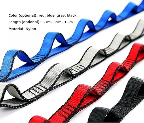 2pcs safety daisy chain, multi-ring adjustable nylon strap rope yoga pilates stretch band