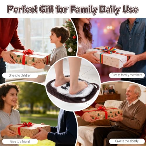 Skin Care Body Brush Srcubber Mat 2 Pack for Kids Bear Coffee M Size Brown & Pink