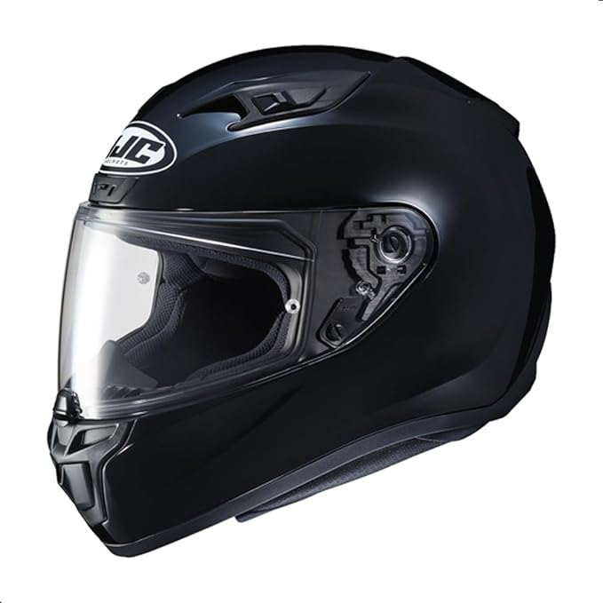 HJC i10 Solid Full Face Motorcycle Helmet with HJ-31 Pinlock Shield, DOT & SNELL Approved (Black, Large)