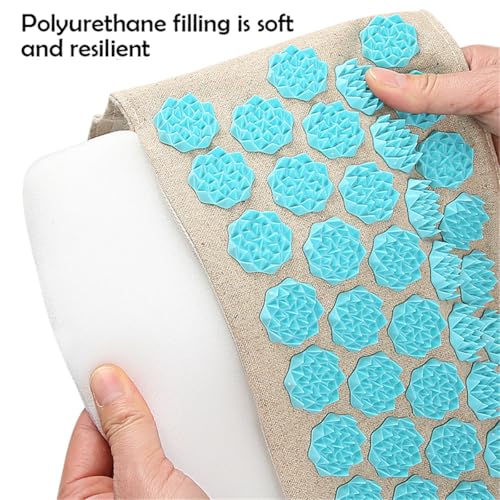 Waist Acupressure Massage Belt, Flower Shaped Acupuncture Mat Strap, Adjustable Wrap Around Lumbar Cushion Support Pillow ...