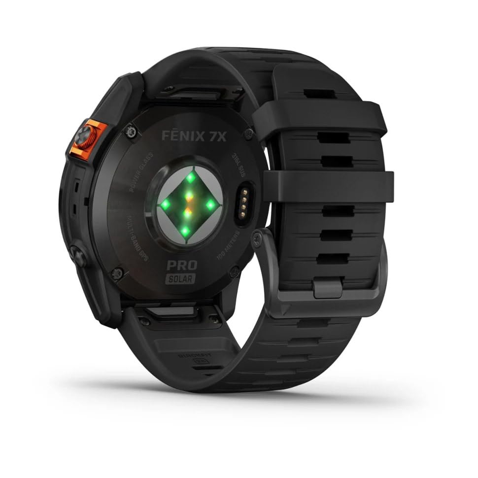 Garmin Fenix 7X Pro Solar Edition 51 Mm Slate Gray With Black Band Gps Smartwatch Built-In Flashlight And Power Glass Solar Char