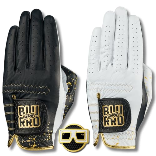 BLURRD Goods Men’s Premium Cabretta Leather 24K Golf Glove (2-Pack) – Soft Tour-Level Feel, Durable Grip & Breathable – Wo...