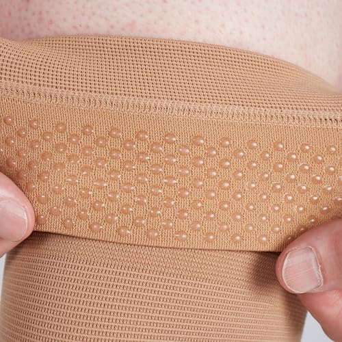 medi Seamless Knit Knee Support Compression Sleeve w/Band Beige LG