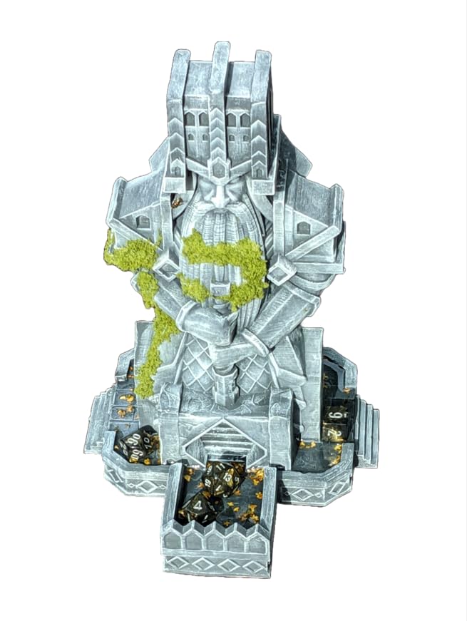 Dwarven 3D Printed Dice Tower - Baldur's Shrine by Unchained Games - Mythic Roll - Carve Your Fate in Stone with Ancestral Echoes and Valor! (03.) Brown)