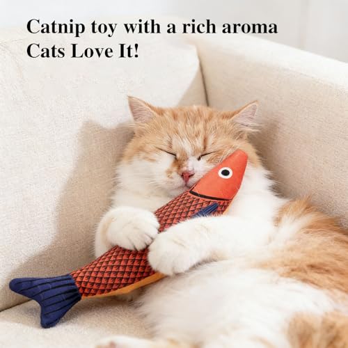 FKKWUOT Cat Chew Rope Toy,Catnip Saury Fish Toys,Cats Interactive Toys for Teeth Cleaning,5Pcs Cat Toys for Indoor Cats wi...