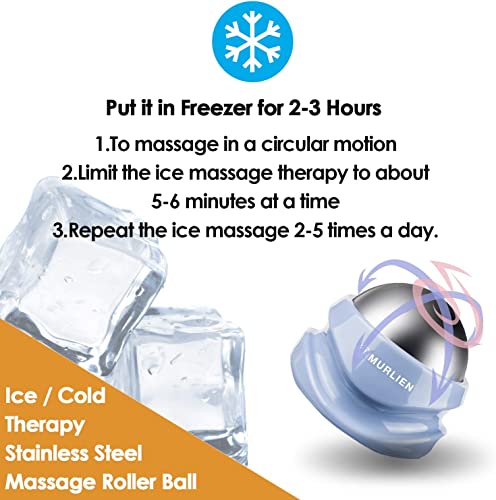 MURLIEN Ice Therapy Massage Roller Ball, Manual Massager for Trigger Point, Deep Tissue Massage, Alleviating Muscle Tensio...