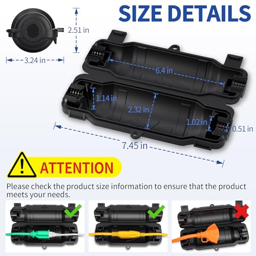 Cismorvex 3 Pack Outdoor Extension Cord Safety Cover with Waterproof Seal IP54 Water-Resistant, Weatherproof Electrical Co...