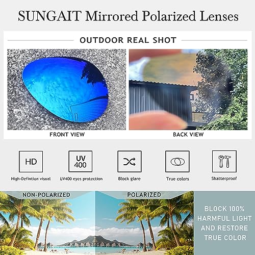 SUNGAIT Women's Lightweight Oversized Aviator Sunglasses - Classic Style Polarized Lens