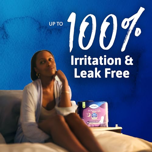 TENA Sensitive Care Incontinence Pads, Bladder Control & Postpartum for Women, Overnight Absorbency, Extra Coverage - 90 Count