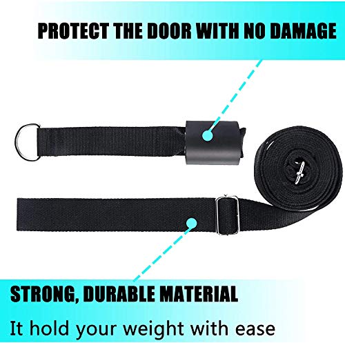 Stretching Strap with Door Anchor & Resistance Band – Improve Leg Stretch Flexibility for Splits, Ballet, Dance, Cheer, Yo...