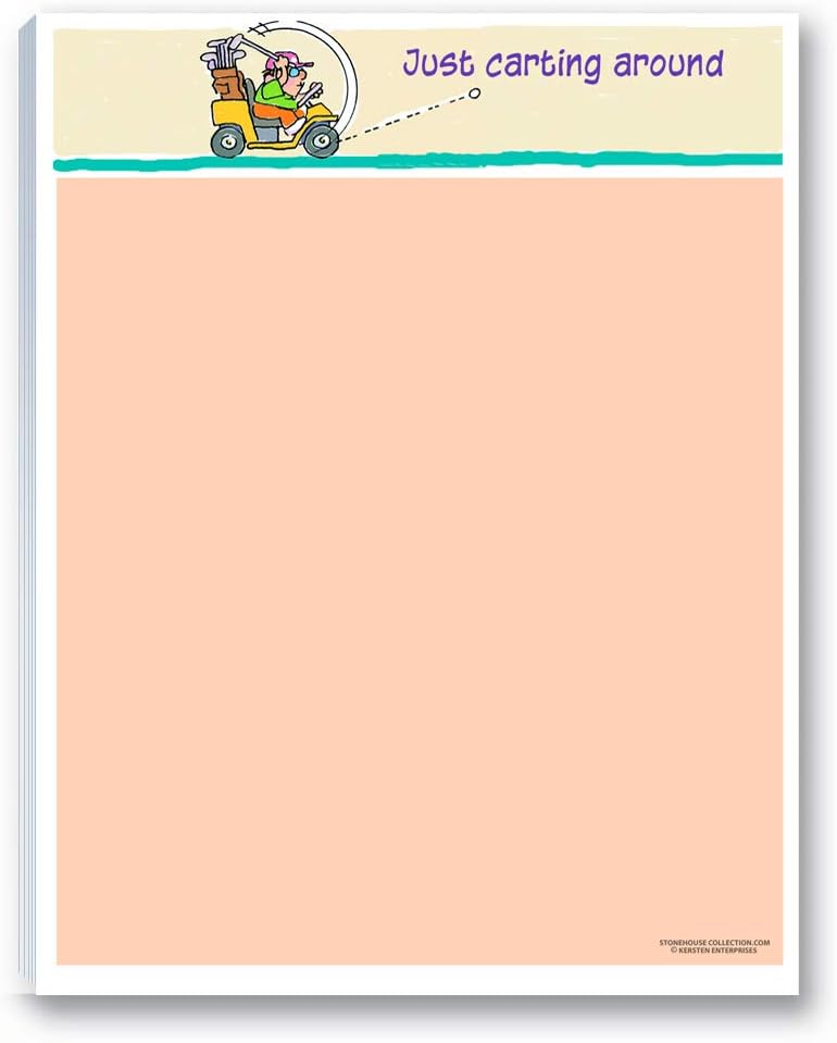 Stonehouse Collection Funny Assorted Golf Notepads - 4 Assorted Note Pads (Golf Set #2)