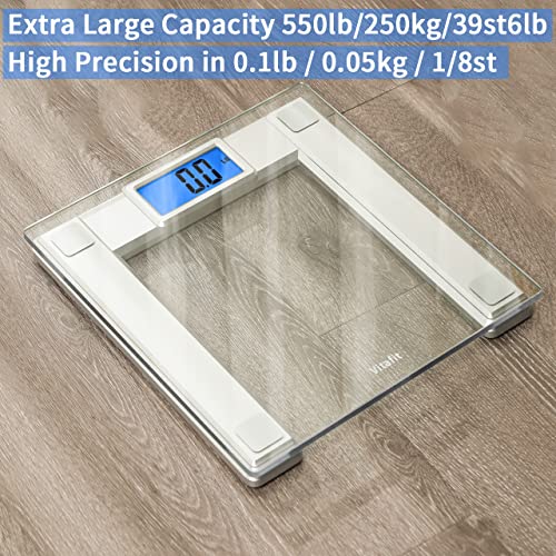 Vitafit 550lb Digital Bathroom Scale for Body Weight and BMI Via Smart APP, High Accuracy Assured by Weighing Professional...