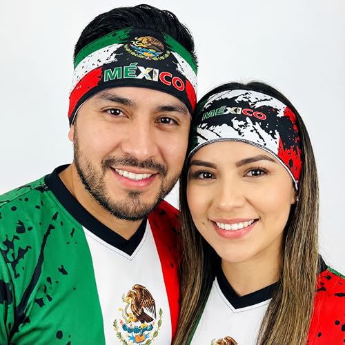 Fox & Fury World Reversible 2-in-1 Double Sided Flag Headband – 2026 Soccer Cup Sports Gear USA Mexico Germany Haiti & 25+...