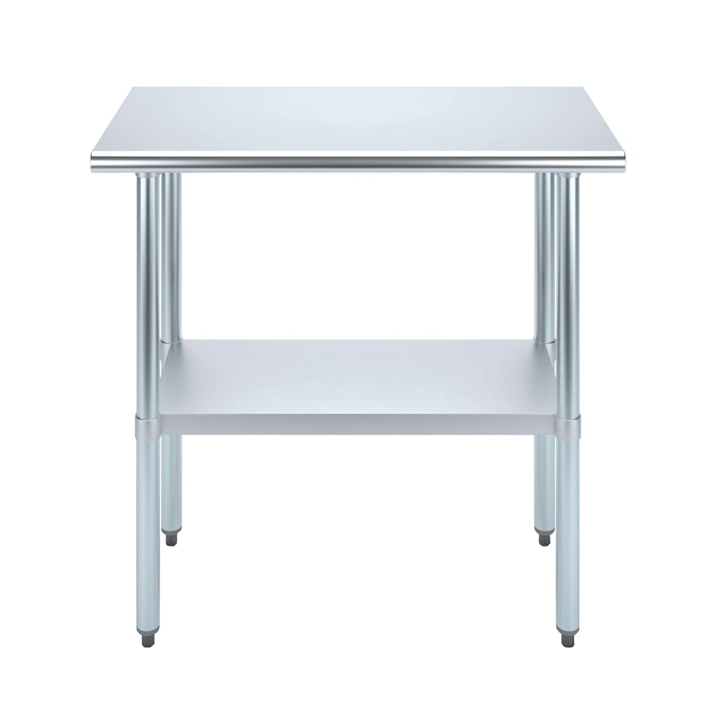 AmGood 18 in. x 36 in. Stainless Steel Work Table | Metal Kitchen Food Prep Table | NSF