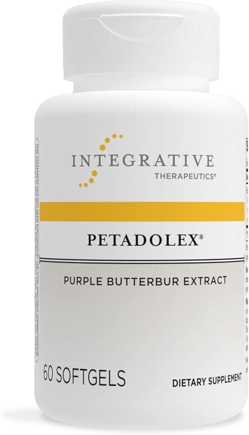 Integrative Therapeutics Petadolex - Purple Butterbur Extract - Dietary Supplement to Support Healthy Blood Vessel Function in The Brain* - Gluten-Free & Dairy-Free Brain Health Support - 60 Softgels