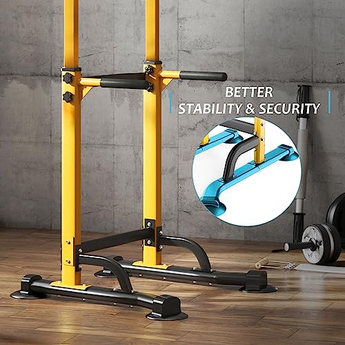 DlandHome Power Tower Pull Up Dip Station Multi-Function Fitness Equipment for Strength Training Adjustable Height Dip Sta...