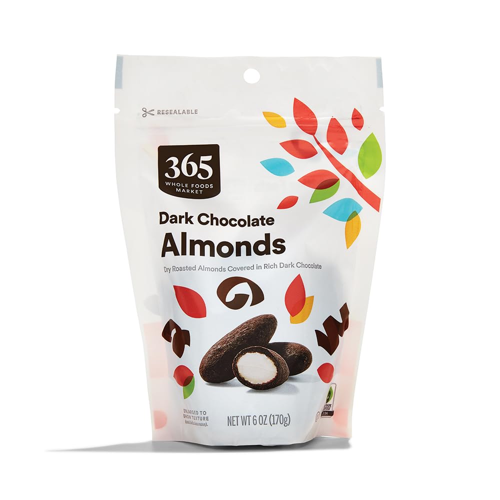 365 by Whole Foods Market  Dark Chocolate Covered Almonds  6 Ounce