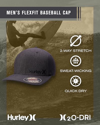Hurley mens One & Only Corp Flexfit Perma Curve Bill Baseball Hat