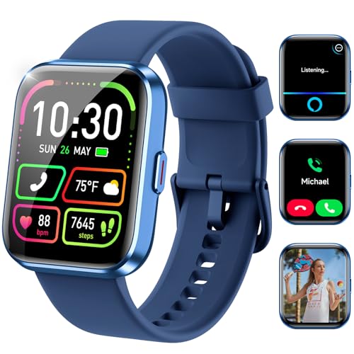 WMK Smart Watch with Alexa, Answer/Make Call,1.83" Display,10 Day Battery, Heart Rate/SpO2/Sleep Monitor, 3ATM Waterproof,...